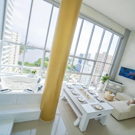 Amazing Luxury Duplex In Penthouse-style With Private Jacuzzi By Evintra Apartamento Cartagena